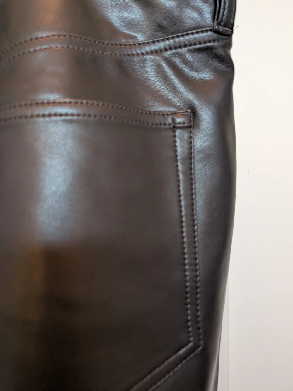 J. Crew Black Faux Leather Cropped Straight-Leg Pants
